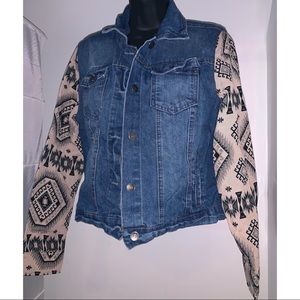 Boho Aztec Chic Denim Jacket!